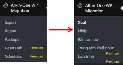 Nâng cấp bản dịch tiếng việt cho All-in-One WP Migration